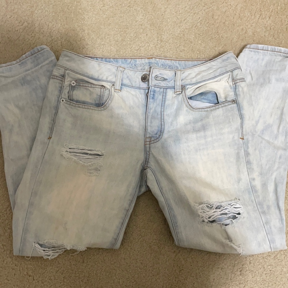 Distressed jeans